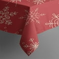 thumbnail image 3 of Merry Christmas Table Cloth Waterproof Spillproof Tablecolths Table Covers Christmas Snowman Tablecloth for Christmas Birthday Wedding Graduation Rectangle,60x84inches, 3 of 5