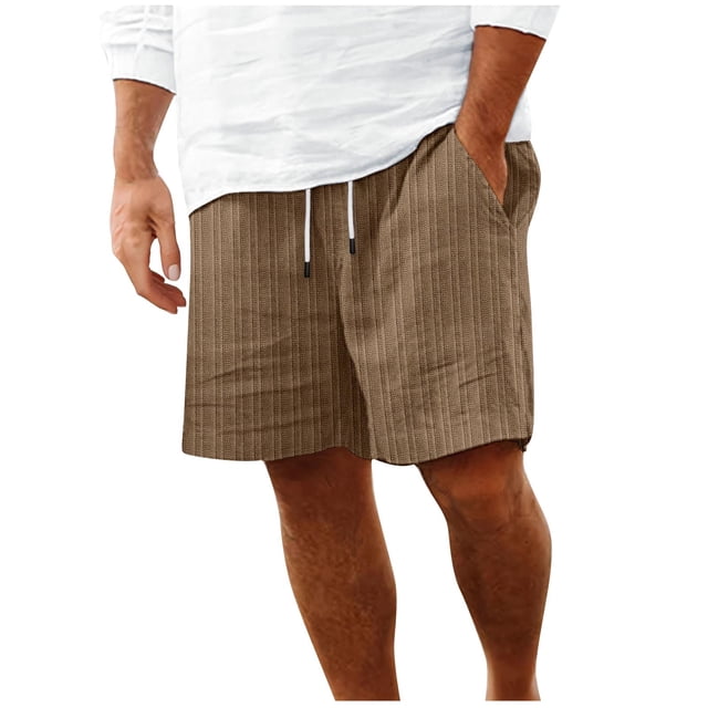 Diufon Men's Athletic Shorts Drawstring Waisted Outdoor Sport Shorts Spring Summer Hiking Shorts with Pockets