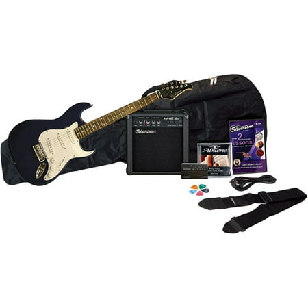 Silvertone Revolver Electric Guitar Package with Instructional DVD, Blue