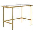 thumbnail image 1 of Henn&Hart 42" Modern Metal Writing Desk with Tempered Glass Top in Gold, 1 of 3