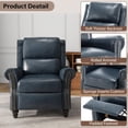 thumbnail image 4 of UIXE Recliner Chairs Faux Leather Push Back Recliners Upholstered Chairs, Navy Blue, Set of 2, 4 of 6