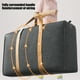 thumbnail image 5 of Bolsa de almacenamiento de gran capacidad con asas extendidas - Bolsa de tela gris de 75x50x25cm para ropa, mantas y colchas - Plegable, impermeable y cremallera resistente, 5 of 9