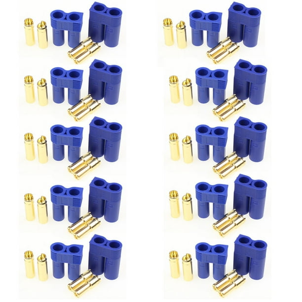 10 Pairs EC5 Device Connector Plug for RC Car Plane Helicopter Battery