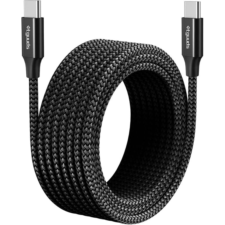 Extra long Câble USB C vers USB C 3M, Cable Type C 60W Câble USB C