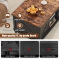 thumbnail image 5 of Flycity 48" Farmhouse Lift Top Coffee Table with Storage Sliding Barn Door, Lifting Tabletop Rustic Center Table with Large Hidden Compartment for Living Room, Black & Brown, 5 of 8