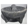thumbnail image 2 of Made in Mexico Genuine Mexican Manual Guacamole Maker Volcanic Lava Rock Stone Molcajete/Tejolote Mortar and Pestle Spices Grains 7" Large, 2 of 2