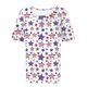 thumbnail image 4 of Fiudx Ofertas de La Semana Blusa de Manga Corta a La Moda para Mujer, Camiseta Estampada, Top Informal, 4 of 5