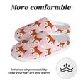 thumbnail image 6 of Rateoe cute fox pink Print Women's Men's Cotton Knit Slippers Lightweight Memory Foam Indoor House Shoes with Anti-Skid Sole-37/38, 6 of 7