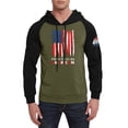 thumbnail image 5 of GIPQJK Men's Hoodies Plus Size American Flag Print Long Sleeve Hooded Sweatshirts Casual Loose Patriotic Pullover Tops Usa Flag Hoodies Sweatshirts with Pockets,Green 2XL, 5 of 6