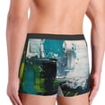 thumbnail image 5 of Balery Abstract Brushstrokes Green Blue Men's Boxer Briefs, Soft and Breathable Cotton Underwear with nylon Waistband-Medium, 5 of 9
