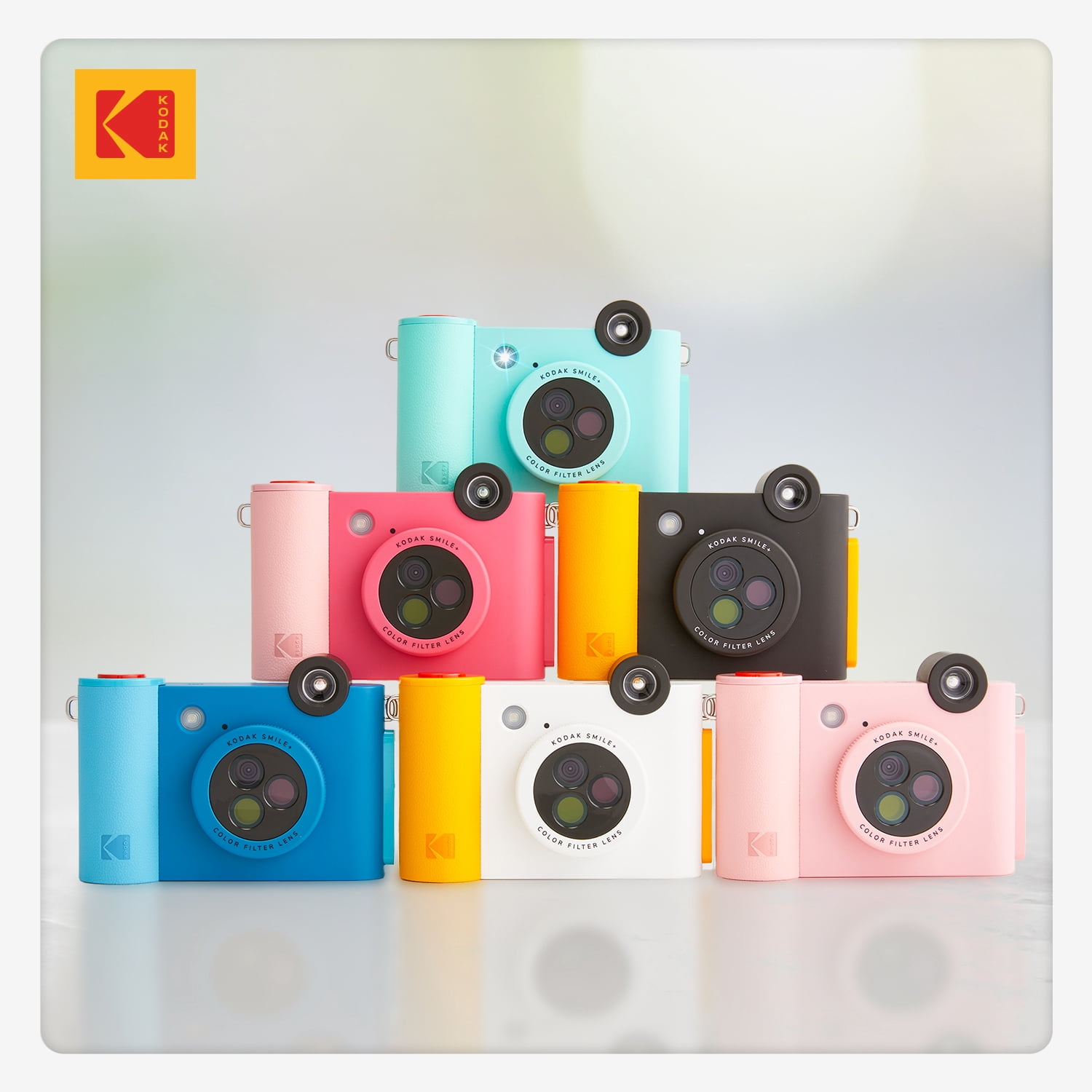 Kodak Smile+ Wireless 2x3 Digital Instant Print Camera with Effect Lenses & Zink Technology, Pink