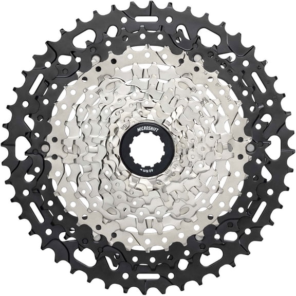 microSHIFT Advent MX E-Series Cassette - 10-Speed, 11-48t, Silver/Black, For HG Driver