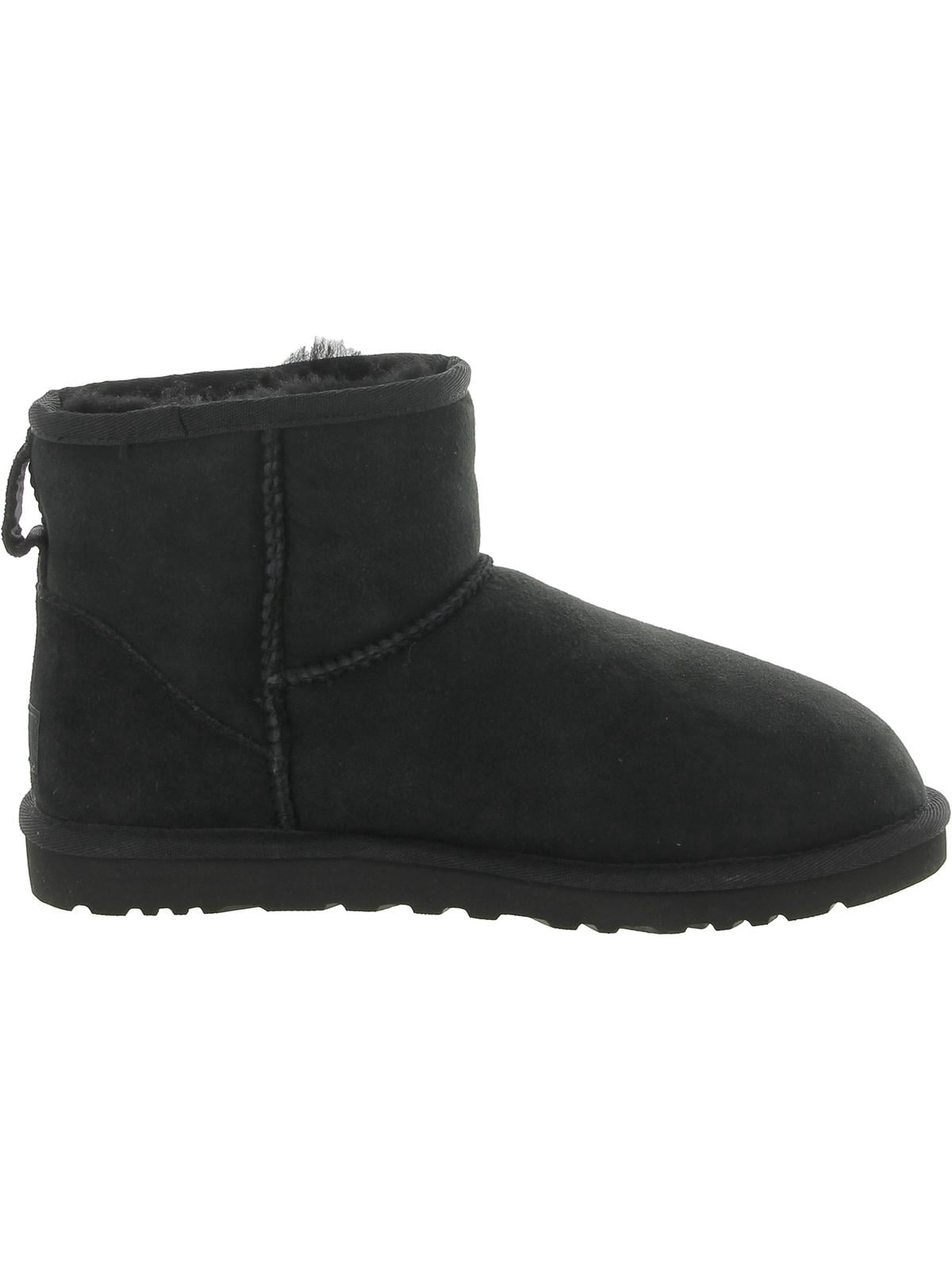 UGG Men\'s Black Suede Mini Mod Ankle Boot Ugg Mens Classic Mini Suede Slip On Ankle Boots - Walmart.com main image 2