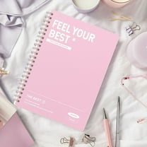 ROLKFUK A5 Spiral Notebook, Plastic Cover, 9mm Grid, 60 Sheets, 120 Pages, Stu-dent Notebook with Date & Page Sections, Durable, Portable, Acid-Free Paper