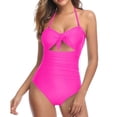 thumbnail image 2 of Babysbule Womens One Piece Swimsuits Fashion Summer Jumpsuit Bikini Elegant Ladies Cover Belly Conservative Swimsuit, 2 of 9