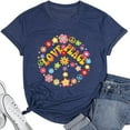 thumbnail image 2 of LINGLANG Womens Summer Tops Dressy Casual Casual Loose Fit Letter Print Short Sleeve T Shirt Trendy Top Tshirts Shirts, 2 of 3