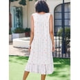 thumbnail image 5 of Ekouaer Women's Nightgowns Long Sleeveless Night gown with Pockets Soft Ladies Nightdress Lace Trim Victorian Sleepwear Vintage Old Fashioned Gown, 5 of 6