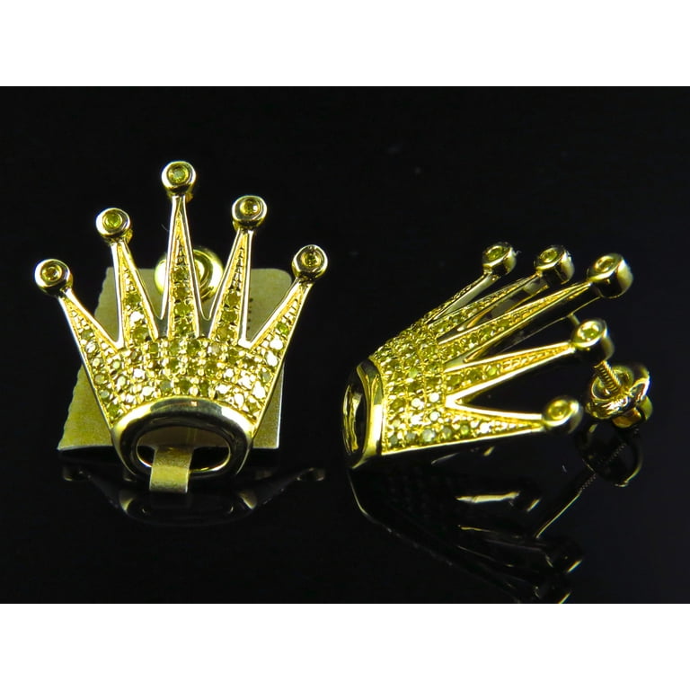 Mens online crown earrings