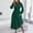 (Fashion 64)Army Green, variant on Women's Mock Neck Lantern Sleeve Smocked Tiered Dress High Waist Flowy Midi Swing Dress Summer Dresses for Women