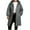 Gray, variant on Women Long Quilted Coat Hooded Length Long Sleeve Puffer Jacket Padded Coat Winter Outerwear