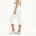 thumbnail image 4 of Noric Women's Summer Casual Cargo Capri Pants High Waisted with Pockets Lightweight Ladies Baggy Cargo Pants for Hiking, 4 of 8