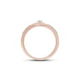 thumbnail image 5 of AFFY White Cubic Zirconia Split Shank Heart Promise Ring for Women 14K Rose Gold over Silver-4, 5 of 7