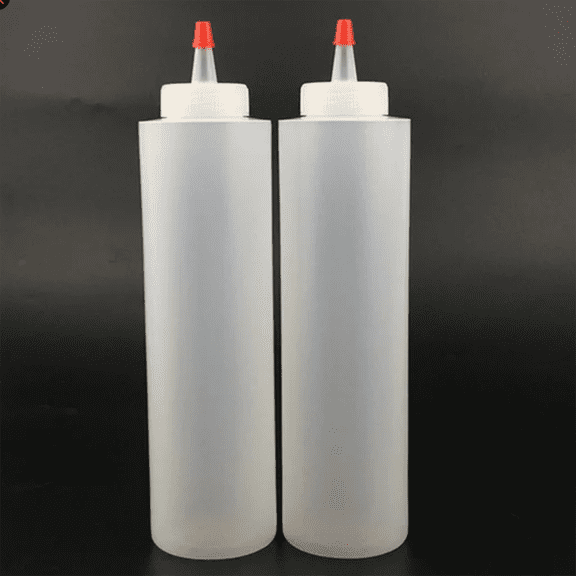 Kitchen Gadgets Space Saving Foldable BPA Free 16oz Condiment Bottles Ketchup Syrup Storage Container