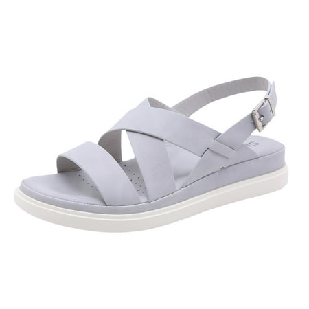

Cathalem Custom Logo Sandals For Women With Arch Support Cushion Summer Casual Rhinestone Wedge Sandal Shoes Massage Function Grey 42