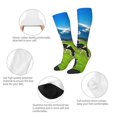 thumbnail image 3 of Bingfone Grazing Cows Mountain View Print Compression Socks for Women and Men Long Socks for Running Athletic Cycling Nurse, 3 of 6