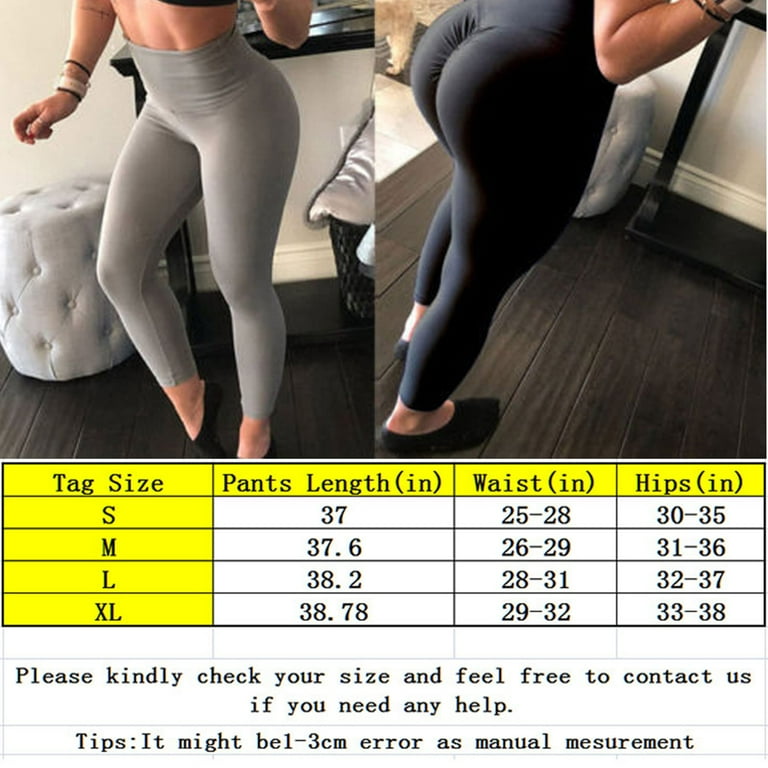 Women Scrunch Butt Lifting Leggings Booty High Waisted Workout Ruched Yoga  Pants 