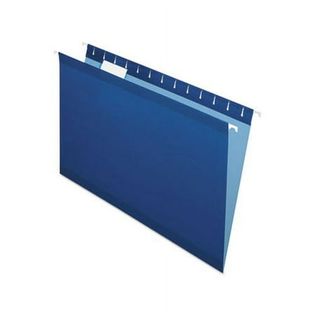 UPC: 0078787435438 | Colored Reinforced Hanging Folders Legal Size  1/5-Cut Tab  Navy  25/Box