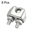 thumbnail image 4 of Unique Bargains 304 Stainless Steel Wire Rope Clip Clamp for 2mm Diameter Cable, 8 Pack, 4 of 5
