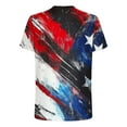 thumbnail image 4 of GERsome Men's 4th of July Short Sleeve Tops Loose Fit USA Flag Stars Stripes Crewneck T Shirts American Flag Patriotic Tee Shirts M-4XL, 4 of 5