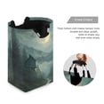 thumbnail image 3 of Yayeee Freestanding Laundry Hamper with Handle Collapsible Large Storage Basket for Clothes, Forest House, 3 of 7
