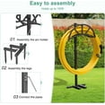 thumbnail image 4 of Garden Hose Holder,4 Spikes Water Hose Holder, Freestanding Hose Stand Made of Heavy Duty Steel for Outside Yard Lawn, 4 of 9