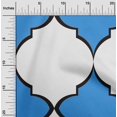 thumbnail image 2 of oneOone Silk Tabby Medium Blue Fabric Quatrefoil Sewing Fabric By The Yard Printed Diy Clothing Sewing Supplies 42 Inch Wide, 2 of 4