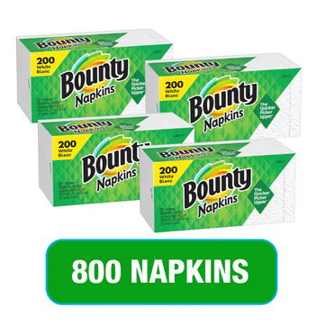12.1 in. x 12 in White 1-Ply Napkins (200-Count, Multi-Pack 4)