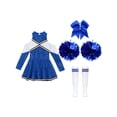 thumbnail image 3 of Linjinx Girls Kids Cheer Leader Outfit Fancy Party Dress Carnival Performance A Blue 14, 3 of 5