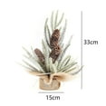 thumbnail image 2 of Mini árbol de Navidad, ramas y piñas artificiales de mesa, decoración navideña, plantas en maceta, 2 of 5