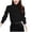 Black, variant on Spring Korean Stand Up White Chiffon Shirt Women's Long Sleeve Slim Bottoming Shirt Long Sleeve Shirt Women Button Womens V Neck T Shirt Acting Pro Skirt Women Long Sleeve Button down Shirt