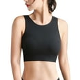 thumbnail image 2 of IWRICH High Neck Sports Bra for Women Longline Full Coverage Sports Bras Medium Impact Padded Workout Crop Tops for Yoga Gym Black S, 2 of 6