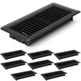 thumbnail image 1 of Cubiertas de ventilación de suelo Gmurnai, 4 x 10 pulgadas, metal, 4 unidades, negras, 1 of 6