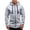 Gray, variant on Miluxas Men's Casual Zip Up Hoodies Lightweight Full-Zipper Long Sleeve Coat Plaid Jacquard Drawstring Hooded Sweatshirts Gray XL(XL)