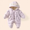 thumbnail image 2 of 12-18 Months Toddler Baby Boys Girls Winter Snowsuits Hooded Romper Jumpsuit Onsie Outfits for Girls Boys Little Kids Winter Clothes, 2 of 7