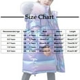 thumbnail image 4 of BFHHYA Girls' Long Winter Puffer Jacket Gradient Furry Collar Hooded Parka Coat Full Zip Warm Outerwear for Outdoor Play & School Runs(4-9Y), 4 of 6