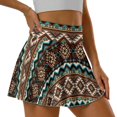 thumbnail image 3 of Xoenoiee Geometric Navajo Ethnic Tribe Print Womens Tennis Skirt Pleated Athletic Skirts with Pockets Shorts High Waisted Golf Skort for Workout Pickleball, S, 3 of 6