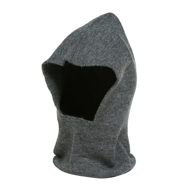 MIASHUI Pullover Style Neck Scarf and Hat Connected Solid Color Versatile Pullover Knit No Plush Outdoor Warm Riding Scarf A