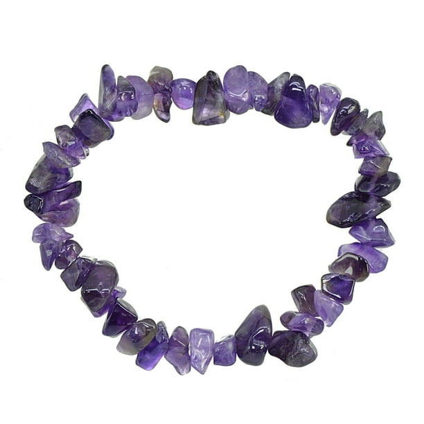 Top Seller Genuine Amethyst Chip Stone Stretch Bracelet