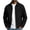 Black, variant on Men's Zip Up Casual Jacket Lapel Collar Fully Lined Long Sleeve Coat with Pockets Spring Fall Outfits Daily Outerwear