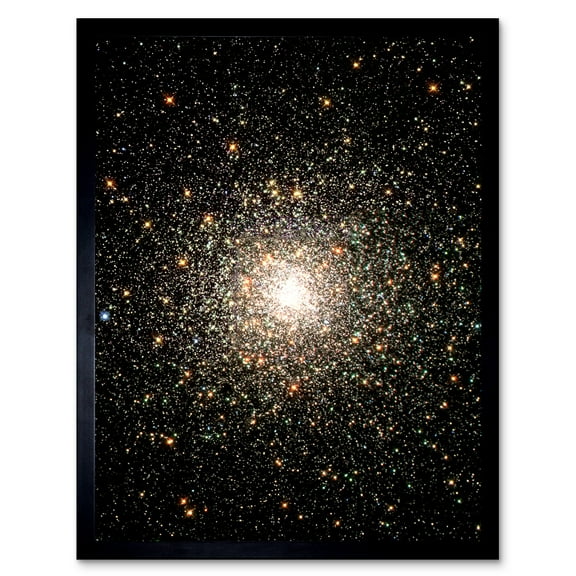 Hubble Space Telescope Image Globular Cluster M80 Ancient Star Swarm In The Milky Way Galaxy Blue Stragglers Observed Using WFPC2 Art Print Framed Poster Wall Decor 12x16 inch